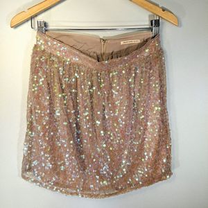 Mustard Seed Pink Sequined Mini Skirt Size Small